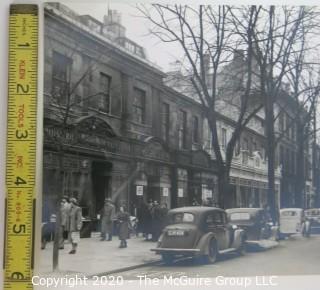 Vintage Black & White Photography Street Scene of Cheltenham Promenade, UK.  Measures approximately 6" x 9".