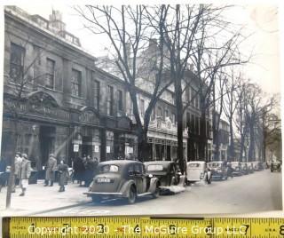 Vintage Black & White Photography Street Scene of Cheltenham Promenade, UK.  Measures approximately 6" x 9".