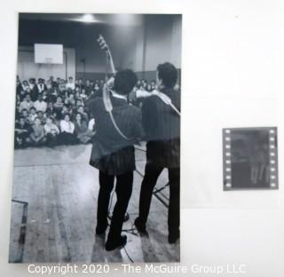 Black & White Photograph and Negative from the Everly Brothers Concert Taken by A. Rickerby. Photograph measures approximately 4" x 6".