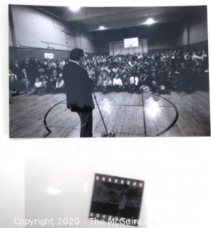 Black & White Photograph and Negative from the Everly Brothers Concert Taken by A. Rickerby. Photograph measures approximately 4" x 6".