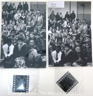 2 Black & White Photographs and Negatives from Audience at the Everly Brothers Concert Taken by A. Rickerby. Photograph measures approximately 4" x 6".