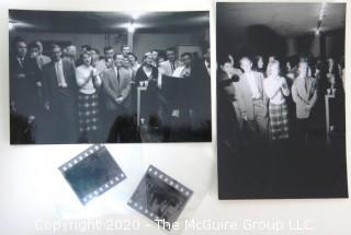 2 Black & White Photographs and Negatives from Backstage at the Everly Brothers Concert Taken by A. Rickerby. Photograph measures approximately 4" x 6".