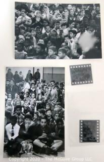 2 Black & White Photographs and Negatives from Audience at the Everly Brothers Concert Taken by A. Rickerby. Photograph measures approximately 4" x 6".