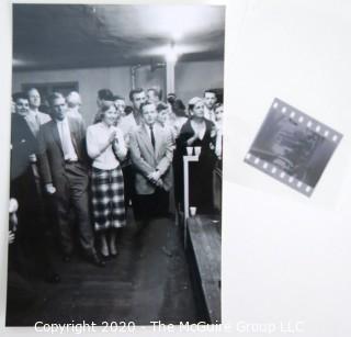 Black & White Photograph and Negative from Backstage at the Everly Brothers Concert Taken by A. Rickerby. Photograph measures approximately 4" x 6".