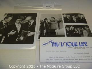 Photo: Print: Press Release: Vintage TV Show: This is your life - Morey Amsterdam