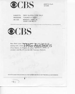 Photo: Print: Press Release: Vintage TV Show: Carney & Lacey lot