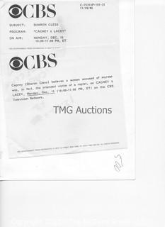 Photo: Print: Press Release: Vintage TV Show: Carney & Lacey lot