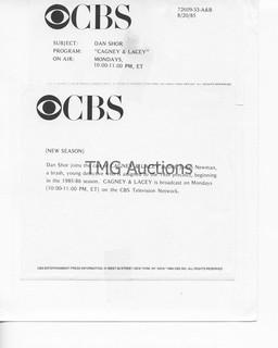 Photo: Print: Press Release: Vintage TV Show: Carney & Lacey lot