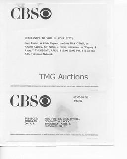 Photo: Print: Press Release: Vintage TV Show: Carney & Lacey lot