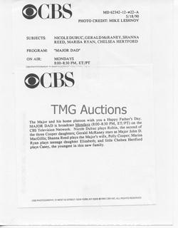 Photo: Print: Press Release: Vintage TV Show: Major Dad lot