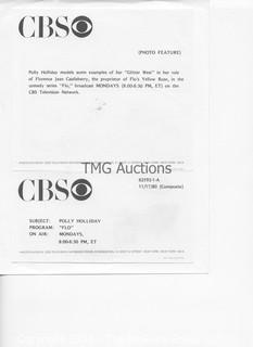 Photo: Print: Press Release: Vintage TV Show: "Flo" lot