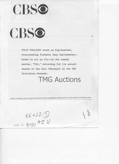 Photo: Print: Press Release: Vintage TV Show: "Flo" lot