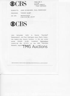 Photo: Print: Press Release: Vintage TV Show: Grand Slam lot