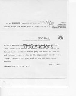 Photo: Print: Press Release: Vintage TV Show: Claude Akins