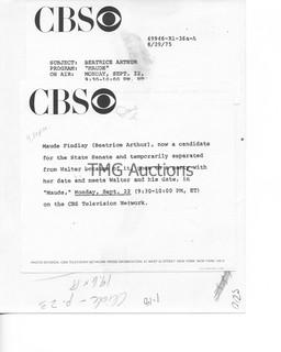 Photo: Print: Press Release: Vintage TV Show:  Maude