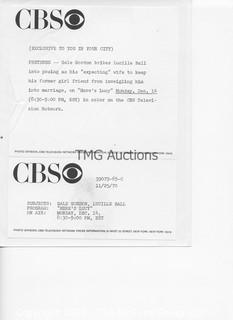 Photo: Print: Press Release: Vintage TV Show: Lucille Ball #1