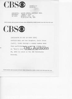 Photo: Print: Press Release: Vintage TV Show: Lucille Ball #1