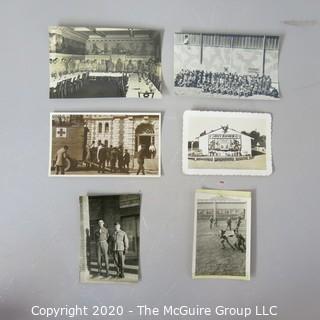 Six Vintage WW II Black & White Photo Album Pictures of Military Life.