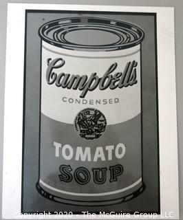 Art: Photo print: B&W: Andy Warhol: Soup Can; Museum show 1991
