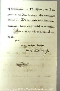 Group of Antique Ephemera.  Includes Signatures from December 1887 Superior Court, Dog Available to Adopt and Personal Correspondence with Ornate Script. 