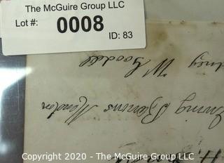 Group of Antique Ephemera.  Includes Signatures from December 1887 Superior Court, Dog Available to Adopt and Personal Correspondence with Ornate Script. 