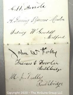 Group of Antique Ephemera.  Includes Signatures from December 1887 Superior Court, Dog Available to Adopt and Personal Correspondence with Ornate Script. 