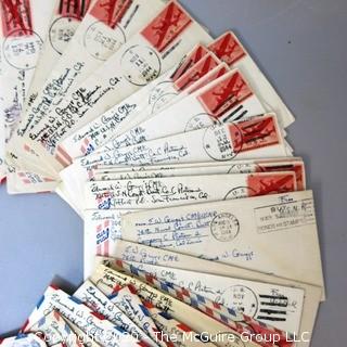 Large Lot of WW II Posted Envelopes Between Soldier and His Mother.  This lot only includes the posted envelopes, letters not included.  