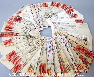 Large Lot of WW II Posted Envelopes Between Soldier and His Mother.  This lot only includes the posted envelopes, letters not included.  