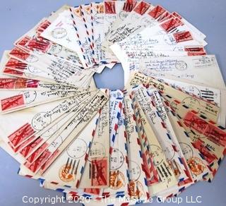 Large Lot of WW II Posted Envelopes Between Soldier and His Mother.  This lot only includes the posted envelopes, letters not included.  