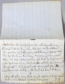 Two Antique Hand Bound Personal Letters.