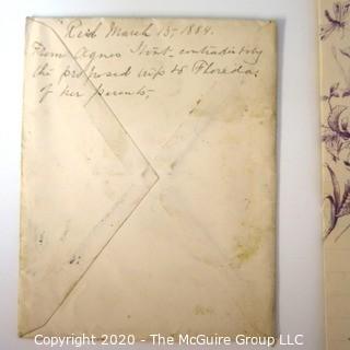 Antique 1884 Posted Letter with Stamp