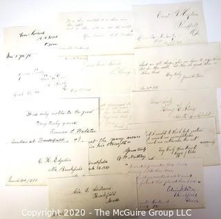 16 Signatures from Massachusetts Drama Club Members dated 1880.