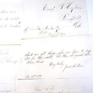 16 Signatures from Massachusetts Drama Club Members dated 1880.