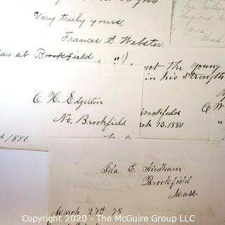 16 Signatures from Massachusetts Drama Club Members dated 1880.