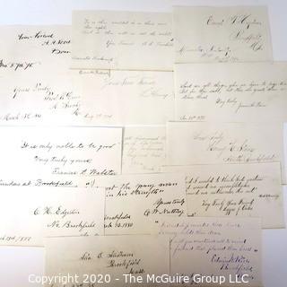 16 Signatures from Massachusetts Drama Club Members dated 1880.