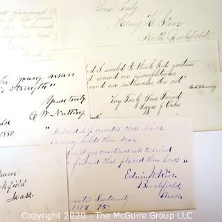 16 Signatures from Massachusetts Drama Club Members dated 1880.