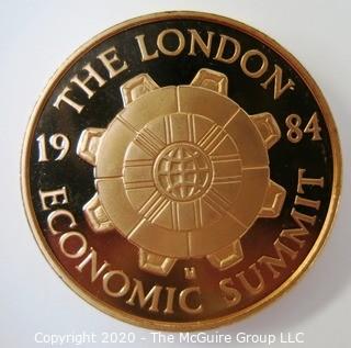 Boxed Royal Mint London Economic Summit 1984 Lancaster House Medallion