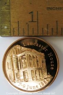 Boxed Royal Mint London Economic Summit 1984 Lancaster House Medallion