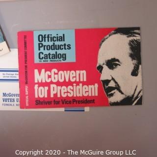 1972 George McGovern Campaign Materials and 1961 Washington DC Visitors Guide. 