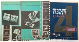 Three Vintage Booklets.  Includes 1956 Television Script and Programing Notes for WBZ-TV CBS Boston and Two Brochures from the 1956 All American Package Competition.