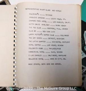 Three Vintage Booklets.  Includes 1956 Television Script and Programing Notes for WBZ-TV CBS Boston and Two Brochures from the 1956 All American Package Competition.