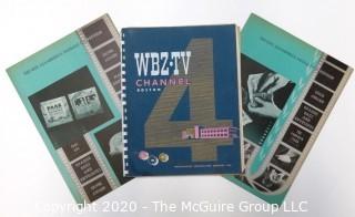 Three Vintage Booklets.  Includes 1956 Television Script and Programing Notes for WBZ-TV CBS Boston and Two Brochures from the 1956 All American Package Competition.