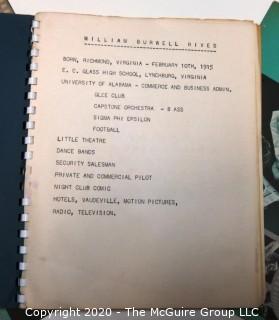 Three Vintage Booklets.  Includes 1956 Television Script and Programing Notes for WBZ-TV CBS Boston and Two Brochures from the 1956 All American Package Competition.