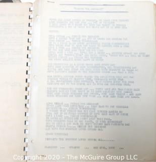 Three Vintage Booklets.  Includes 1956 Television Script and Programing Notes for WBZ-TV CBS Boston and Two Brochures from the 1956 All American Package Competition.