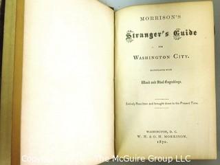 Antique 1870 Morrison's Strangers' Guide for Washington DC, Travel Guide Full of Wood and Steel Engravings. 