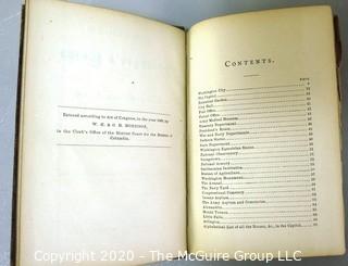 Antique 1870 Morrison's Strangers' Guide for Washington DC, Travel Guide Full of Wood and Steel Engravings. 