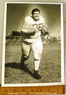 1957 Black & White Photo of Pete Snapko, 300 Pound South Guard taken by Paul Siegel.  Measures approximately 8" x 10". 