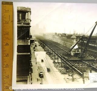 Black & White Photograph of the Construction of the West Side Highway; New York City, NY from 1929. Measures approximately 8" x 10".