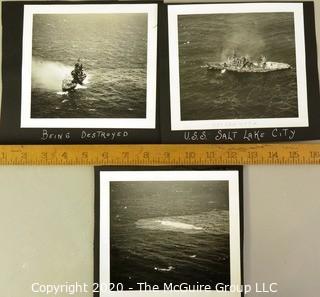 Collection of Black & White Photos of the Sinking of the USS Salt Lake City on May 25, 1948.