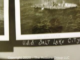 Collection of Black & White Photos of the Sinking of the USS Salt Lake City on May 25, 1948.